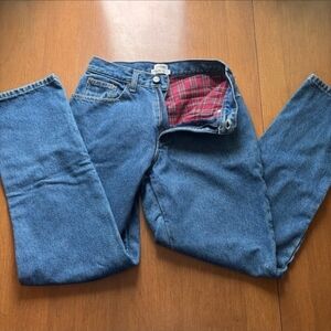 L.L. Bean flannel lined jeans Women's Size 4